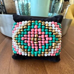 Colorful Seed Bead Band Beaded Bracelet